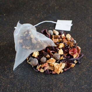 Herbal Apple Spice Pyramid Tea Bag, herbal apple spice, herbal apple spice tea, apple spice tea, zentea herbal apple spice tea, pyramid tea bag